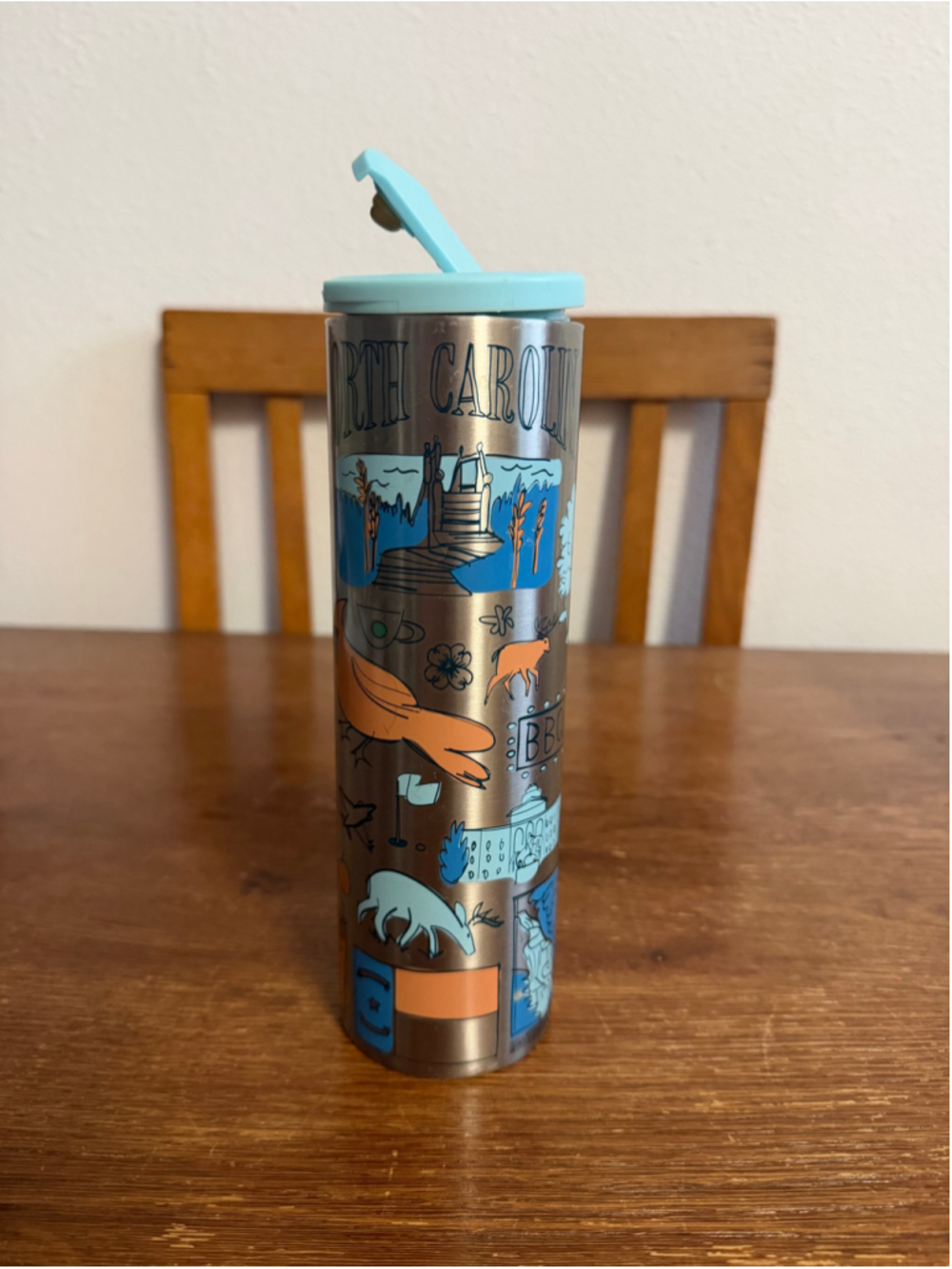 Starbucks North Carolina Been There Series 16oz Stainless Tumbler 2021 Blue Lid